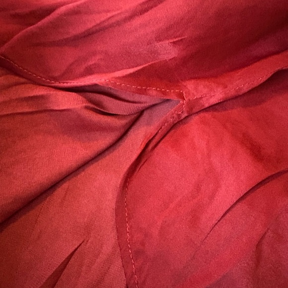 Carmen Marc Valvo Red Embellished Relaxed Blouse - Picture 6 of 7